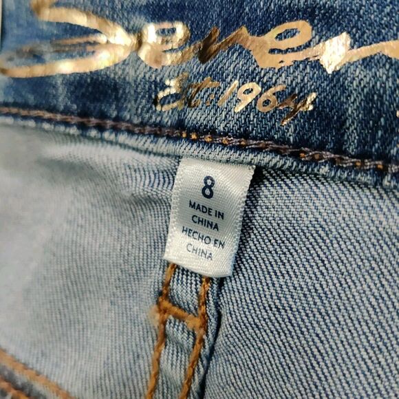 NWT Seven 7 Cropped Jeans Women's Size 8 Tower Straight High Waist Denim Pants - Picture 4 of 7